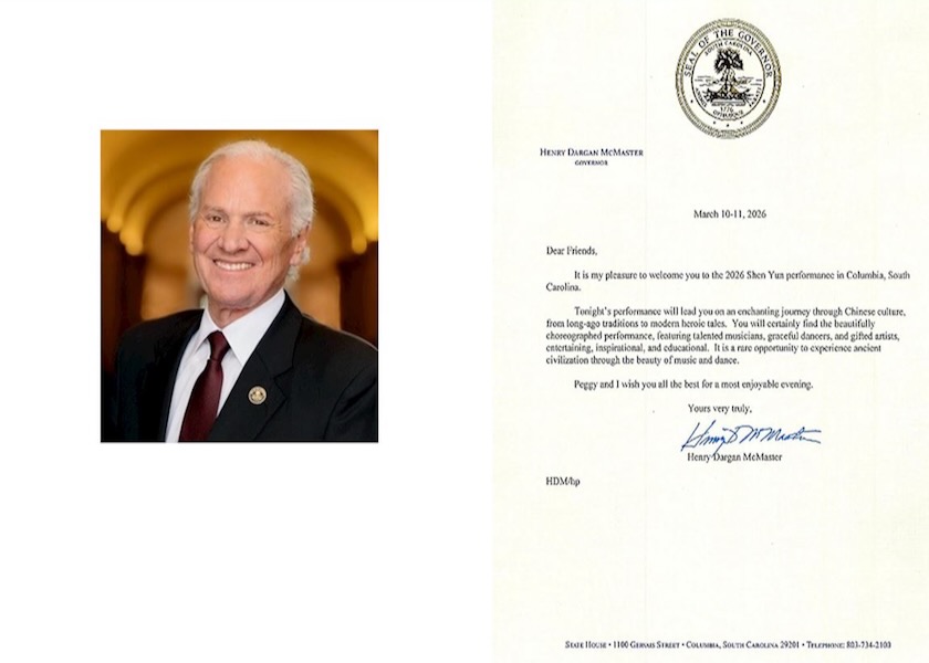 Image for article दक्षिण कैरोलिना: राज्यपाल, महापौर और निर्वाचित अधिकारियों ने शेन युन परफॉर्मिंग आर्ट्स की प्रशंसा की और बधाई देते हुए घोषणापत्र जारी किए